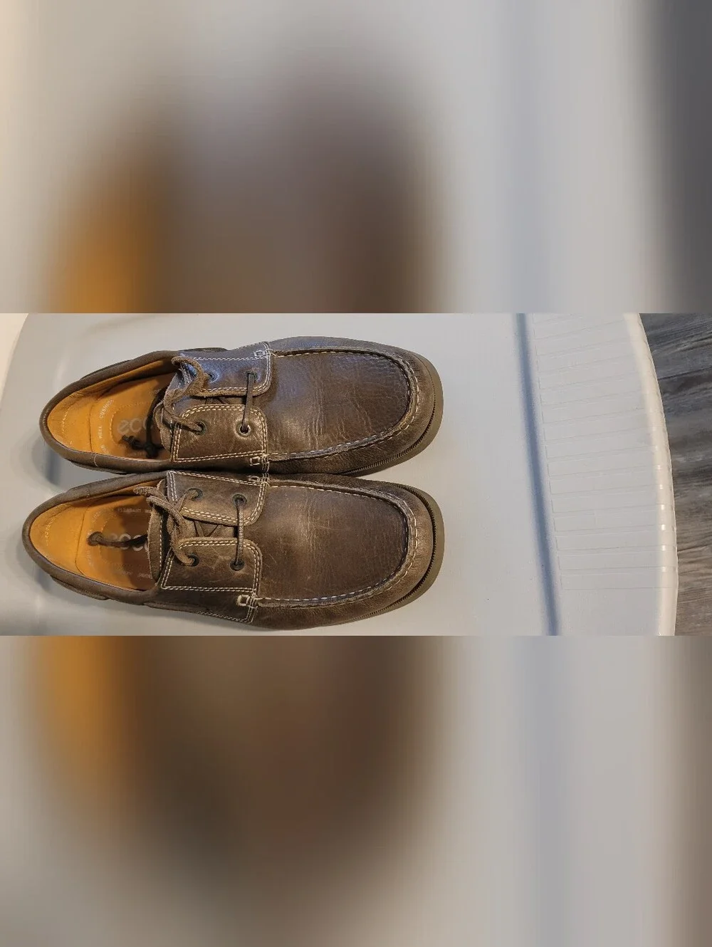 ECCO 46/12m Men's Brown Leather Casual Boat Shoes